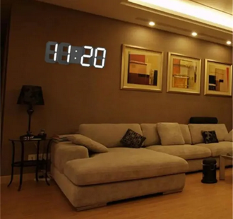 3d Led Digital Wall Alarm Clock