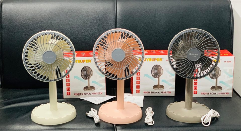JYSUPER JY-2218 USB Rechargeable Mini Table Fan
