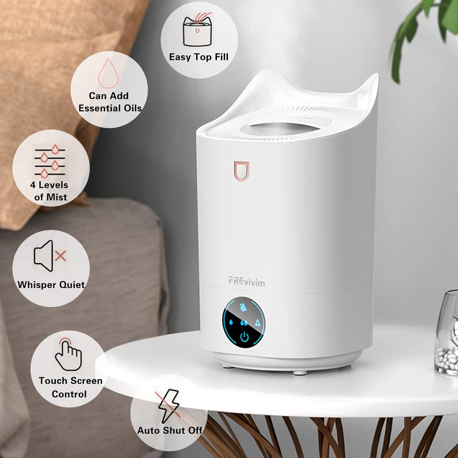 4100ML Air Humidifier Touch Screen Aroma Diffuser Large Aromatherapy Scent Humidifier Diffusers Diffusers For Home