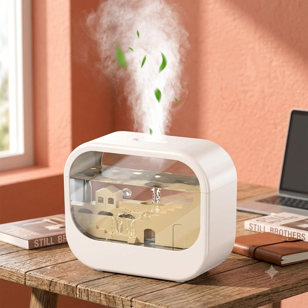 Portable Light Humidifier Double-Ended Spray Fan
