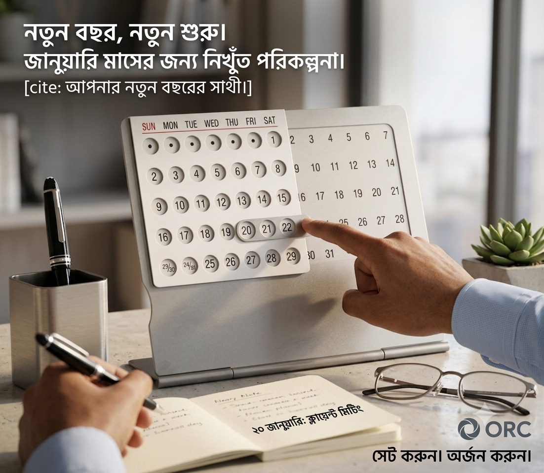 Aluminum Desk calendar