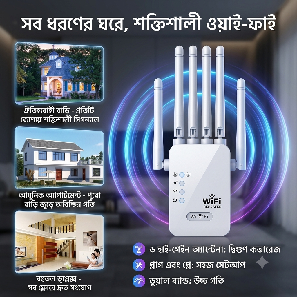 6 Antenna Wi-Fi Repeater