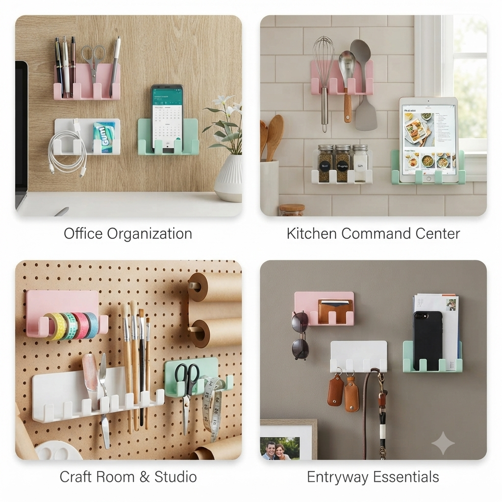 4 Hook Wall Phone Holder