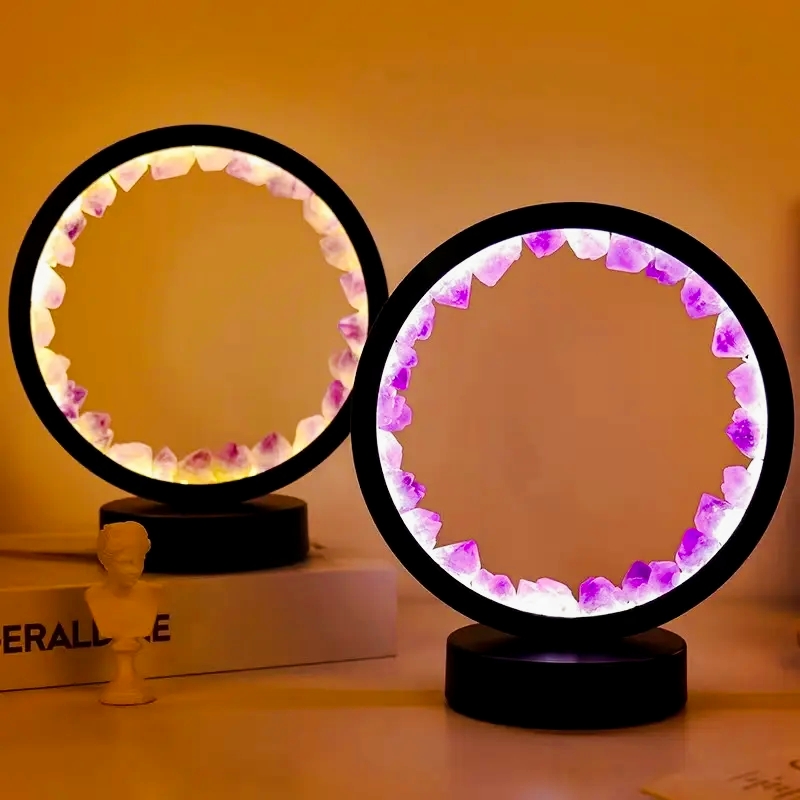 Round Crystal Aesthetic Lamp