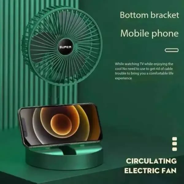 Rechargeable Foldable Telescopic Fan Low Noise Portable Folding Fan Super Fast