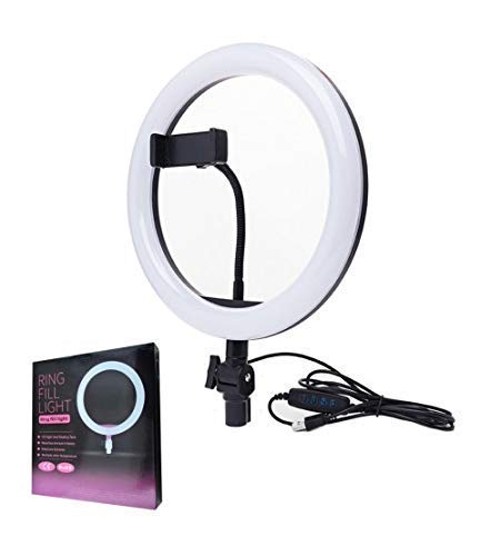 6 Ft Tripod Stand + 10″ Ring Light + K8 Wireless Microphone