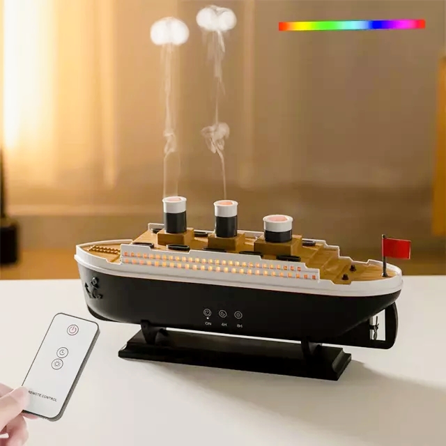 Aroma Diffuser Ship Cool Mist Humidifier with Remote Control