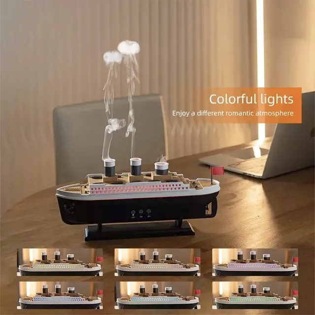 Aroma Diffuser Ship Cool Mist Humidifier with Remote Control