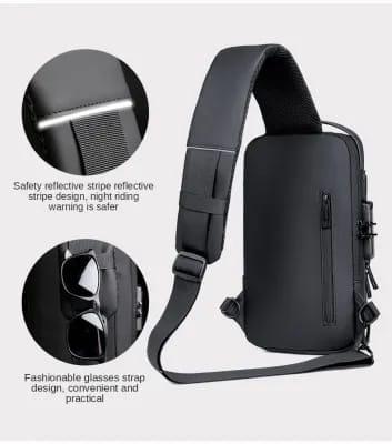 Anti-theft shoulder bag (Brown Mix )
