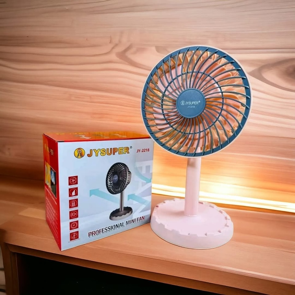 JYSUPER JY-2218 USB Rechargeable Mini Table Fan