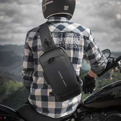 Anti-theft shoulder bag (Brown Mix )