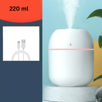 220ml Mini Air Humidifier Aroma Essential Oil Diffuser with LED Night Lamp