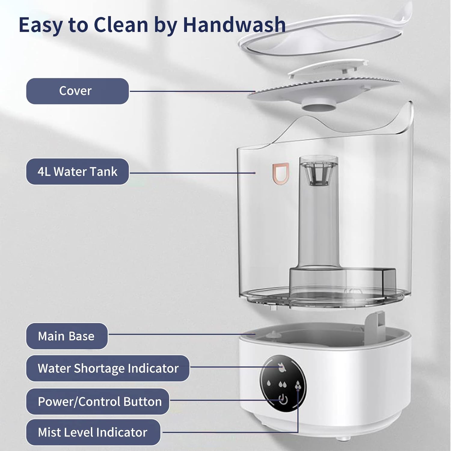 4100ML Air Humidifier Touch Screen Aroma Diffuser Large Aromatherapy Scent Humidifier Diffusers Diffusers For Home