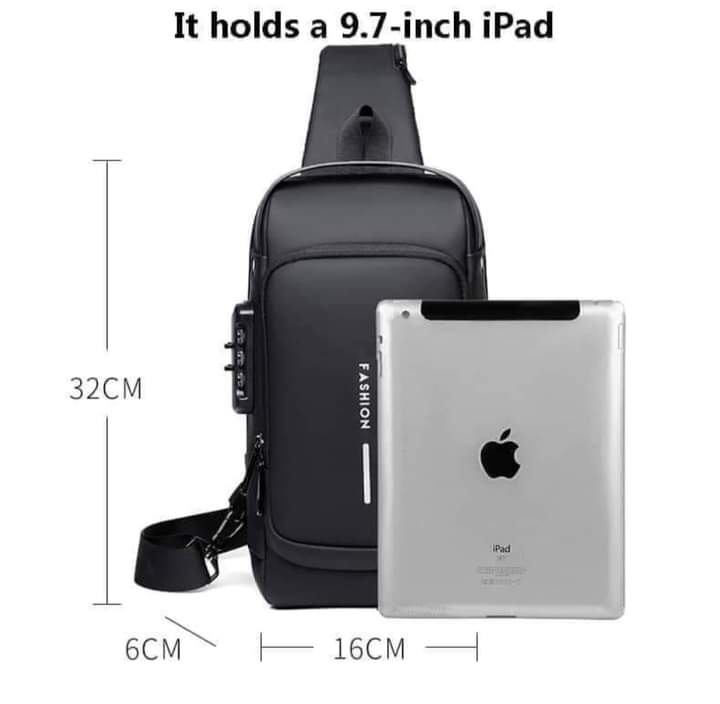 Anti-theft shoulder bag (Brown Mix )