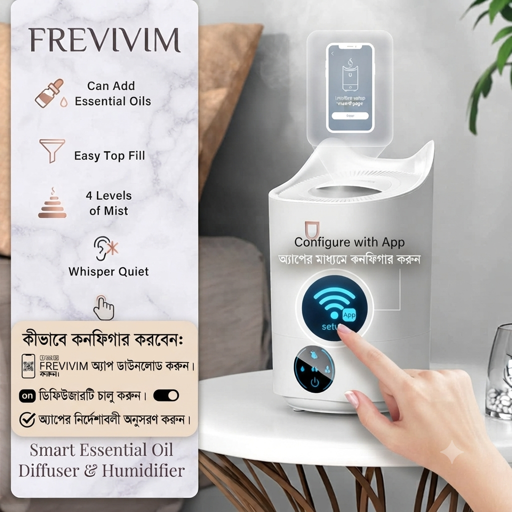 4100ML Air Humidifier Touch Screen Aroma Diffuser Large Aromatherapy Scent Humidifier Diffusers Diffusers For Home