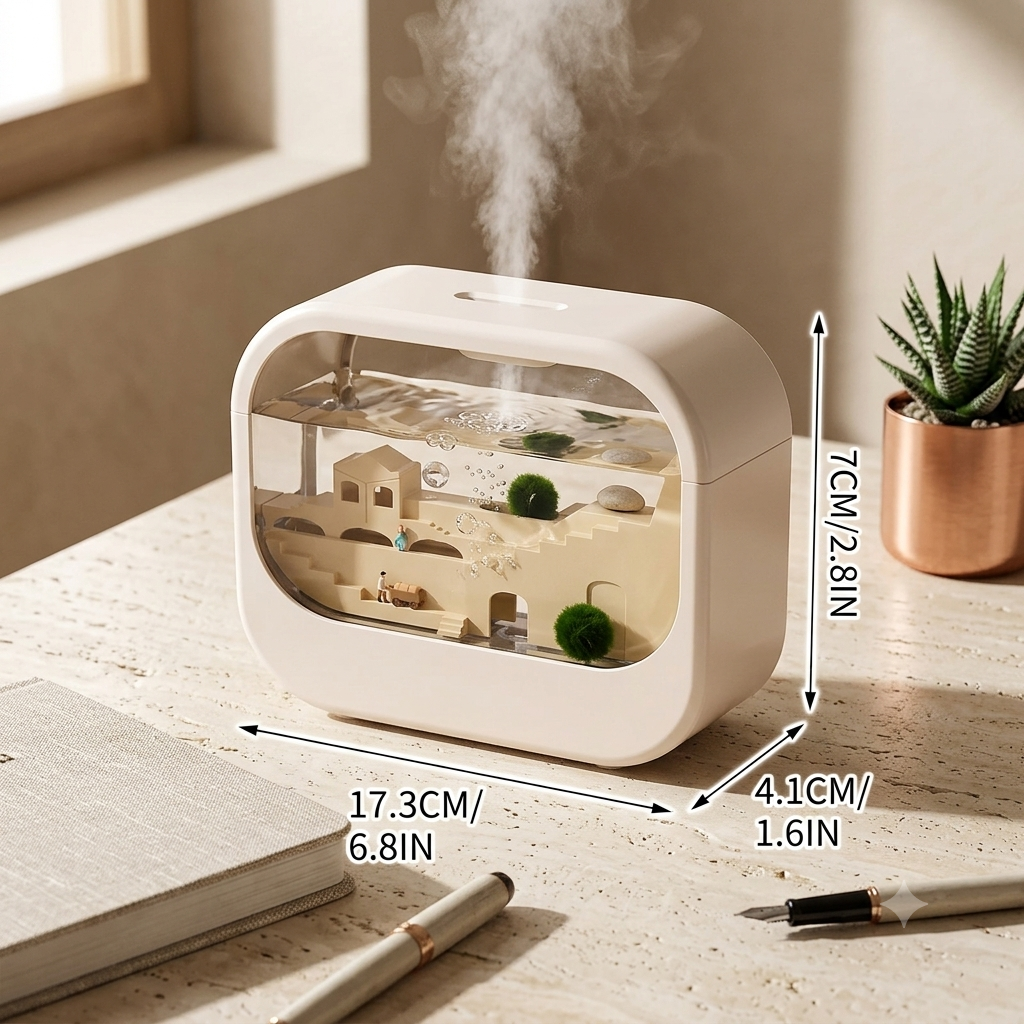 Portable Light Humidifier Double-Ended Spray Fan