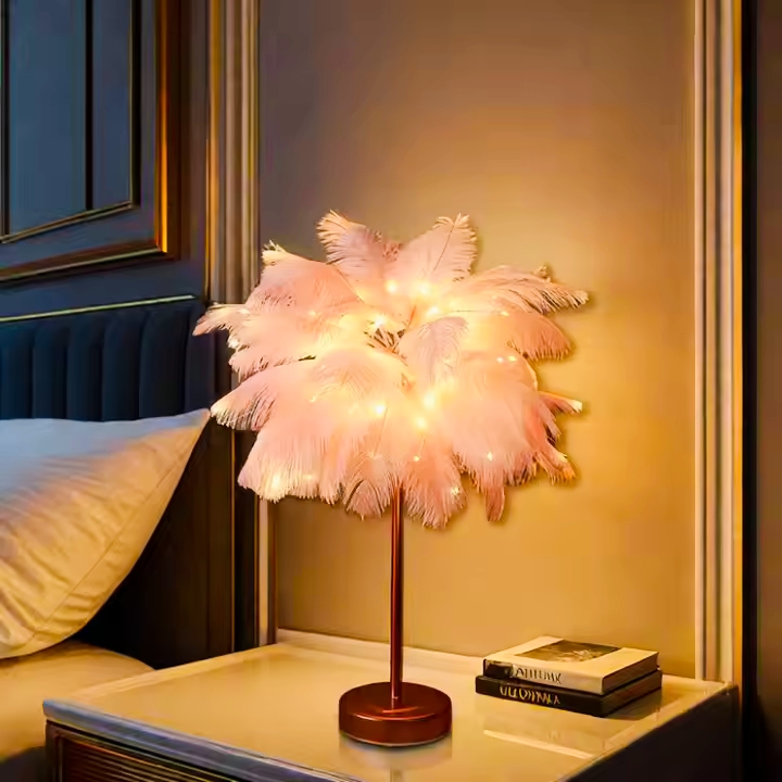 Exclusive Table Lamp Feather