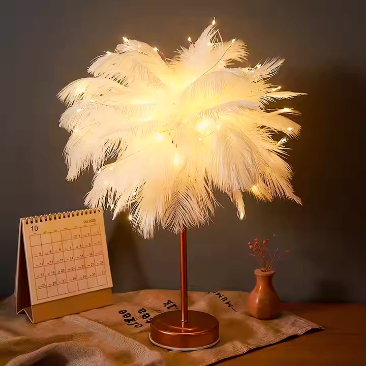 Exclusive Table Lamp Feather