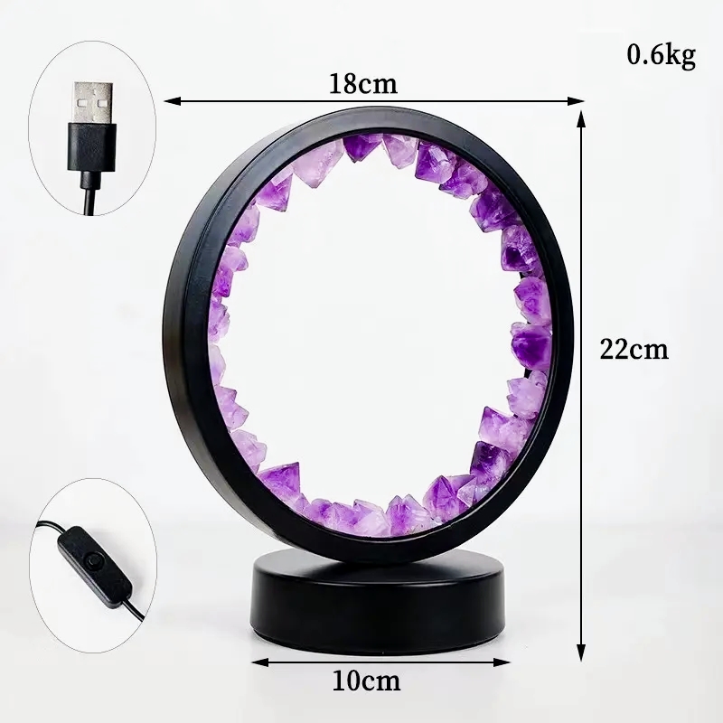 Round Crystal Aesthetic Lamp