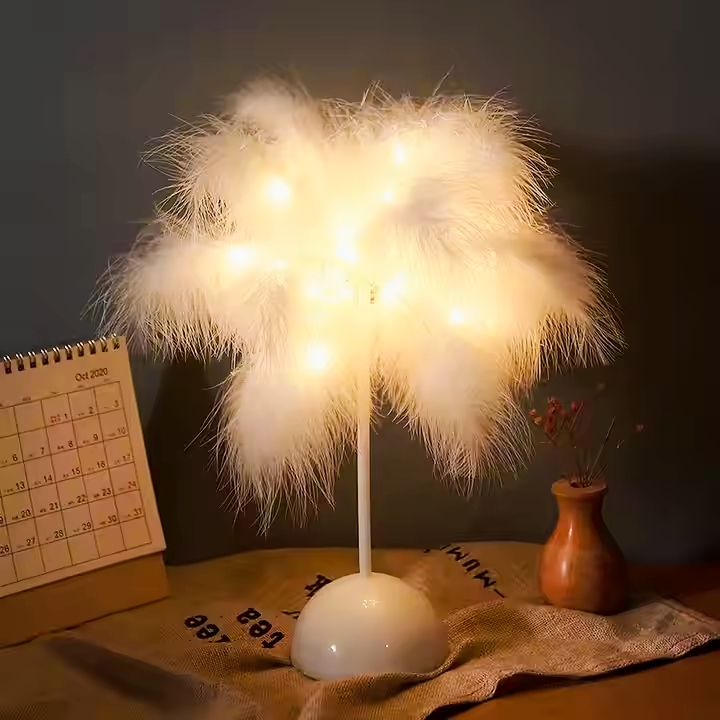 Exclusive Table Lamp Feather