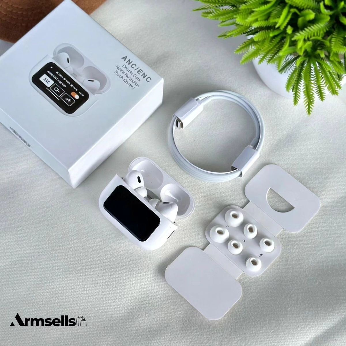 A9 Pro ANC/ENC Dauble Dark Noise Reduction Touch Control Bluetooth Earbuds