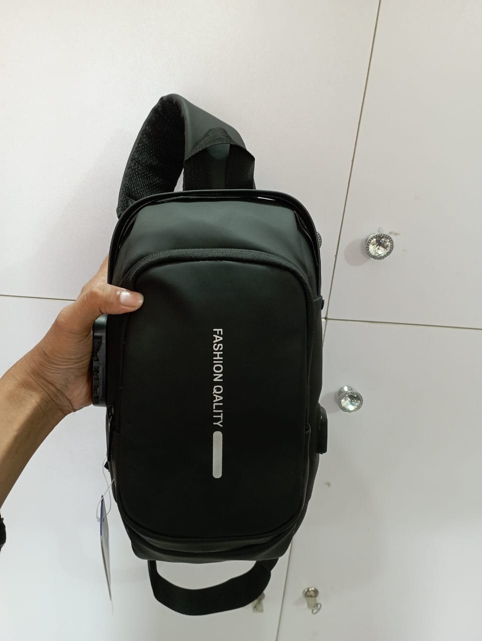 Anti-theft shoulder bag (Brown Mix )