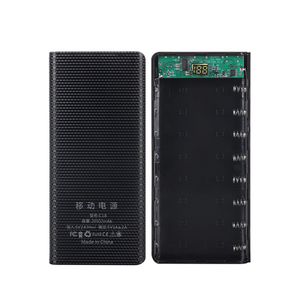 power bank 18650 Power Bank Case – 8 Slot, Welding-Free, Digital Display