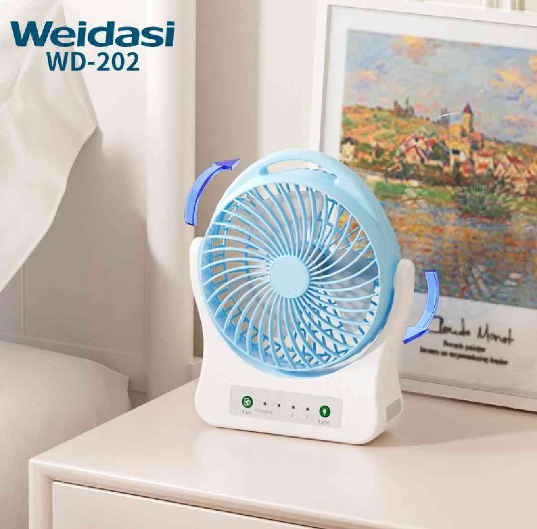 Weidasi WD 202 রিচার্জেবল ফ্যান চার্জার ফ্যান