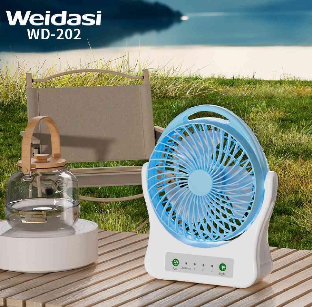 Weidasi WD 202 রিচার্জেবল ফ্যান চার্জার ফ্যান