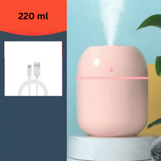 220ml Mini Air Humidifier Aroma Essential Oil Diffuser with LED Night Lamp