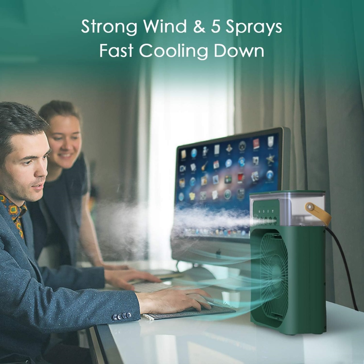 Air Cooling USB Fan with LED